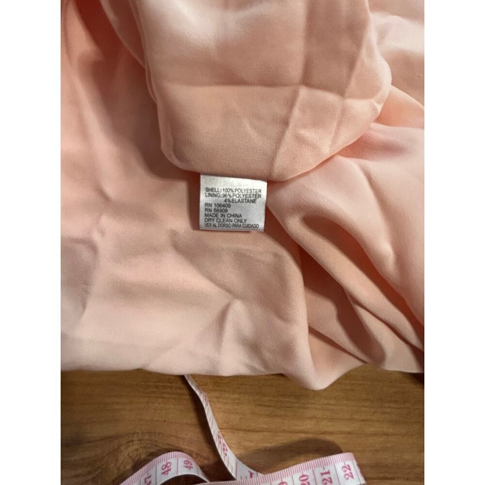 Antonio Melani Blush Pink Maxi Dress V-Neck Flutter Sleeve Cinched Waist Sz 4 - Picture 9 of 10